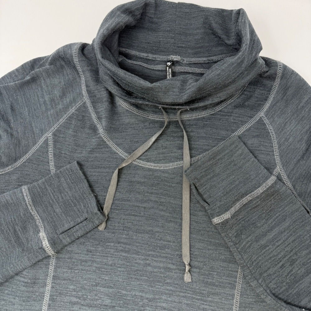 KUHL Women Gray Heathered Cowl Neck Tunic Dress Thumbholes Pockets 4209 Medium